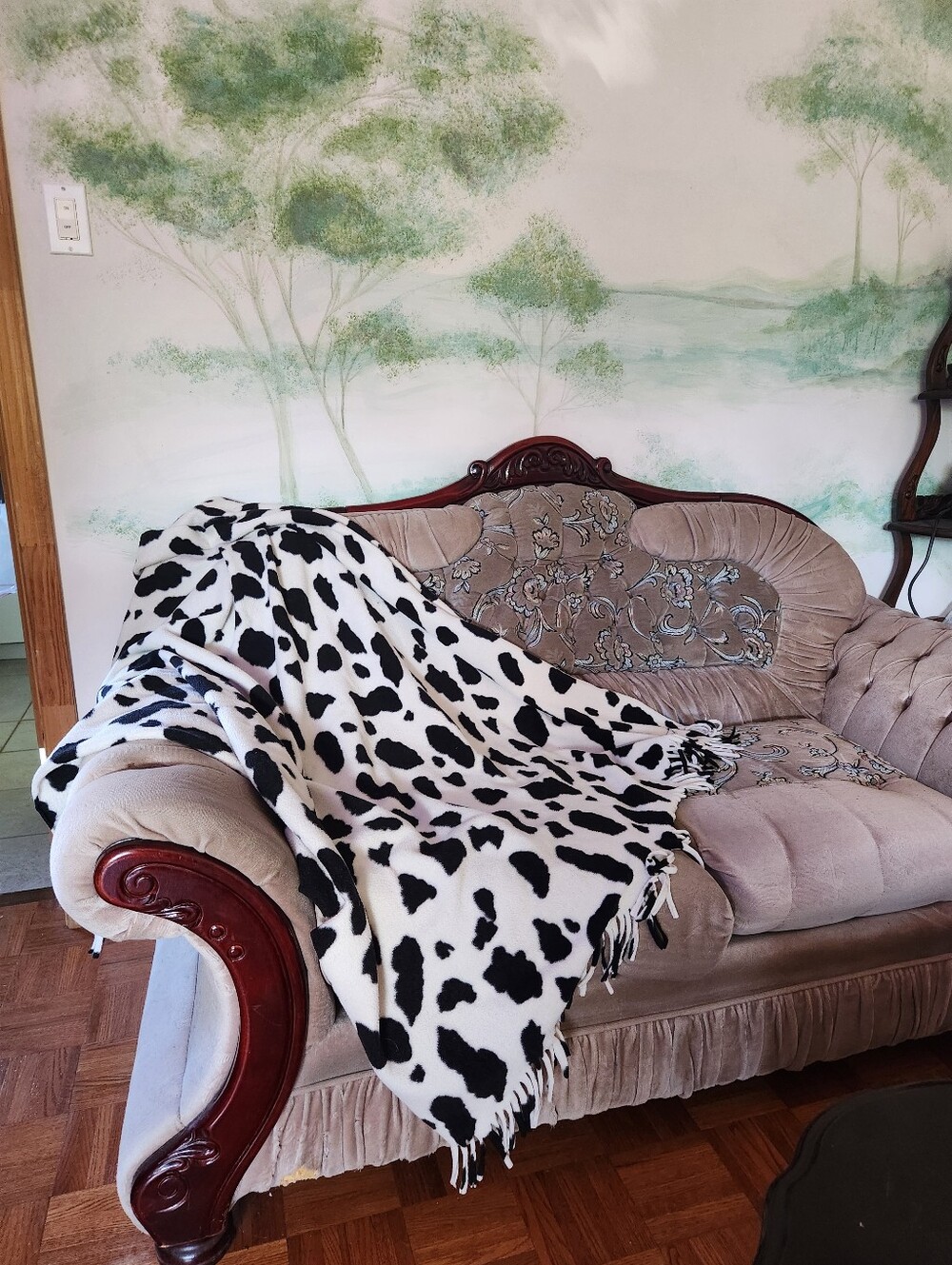 Cow Print Blanket Throw